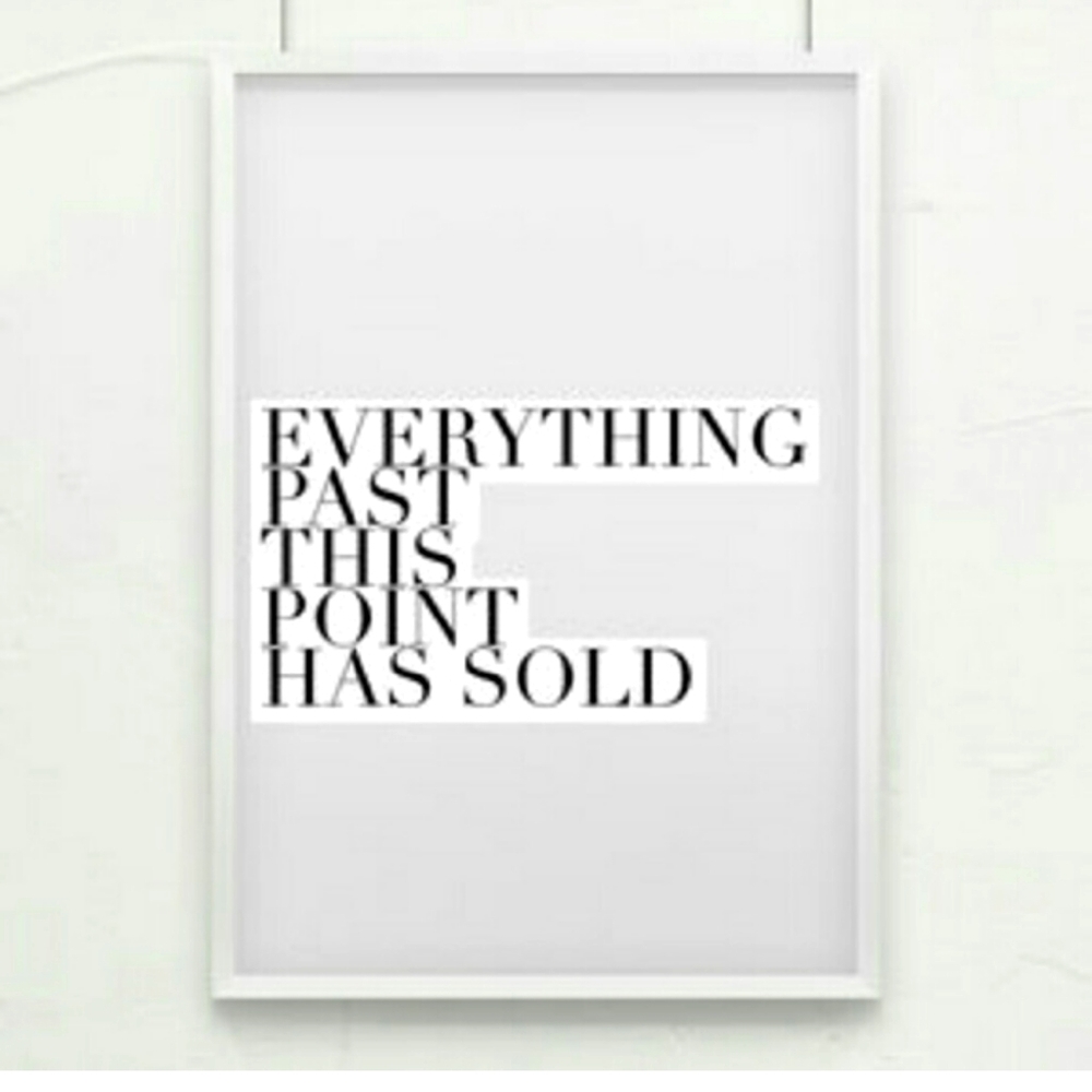 Sold sign.